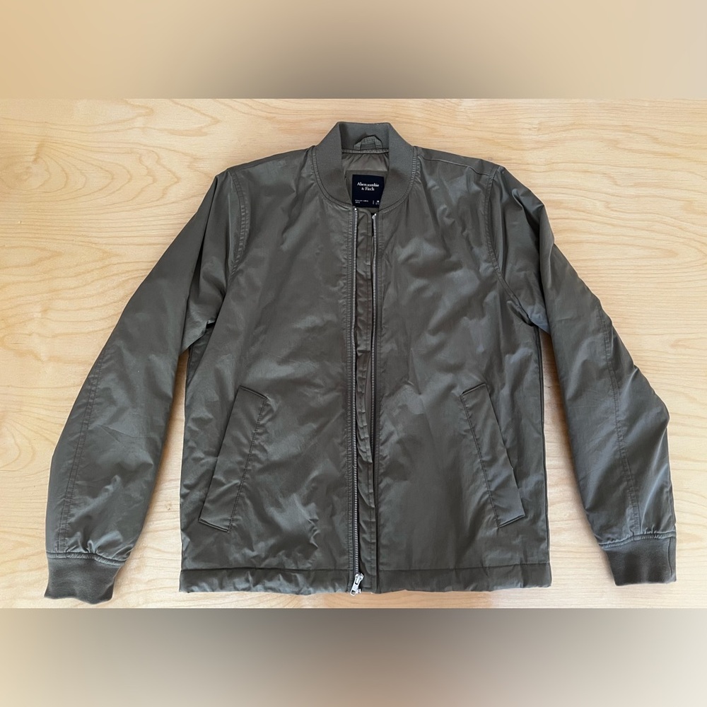 Olive Green Bomber Jacket - Abercrombie & Fitch